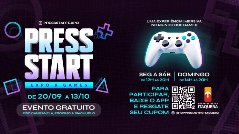 Evento de games gratuito chega na Zona Leste de São Paulo